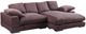 Moe's Home Collection Plunge 2-Piece Dark Brown L-Shaped Sectional and Reversible Chaise-0