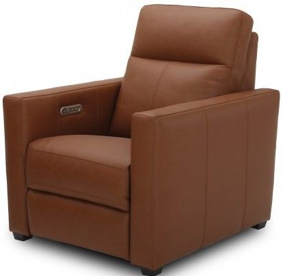 Flexsteel® Broadway Cinnamon Power Recliner with Power Headrest-1