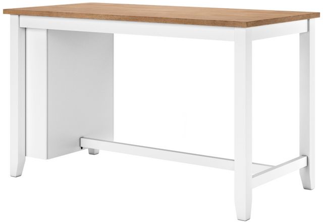 Signature Design by Ashley® Gesthaven Natural Counter Height Dining Table with White Base-3
