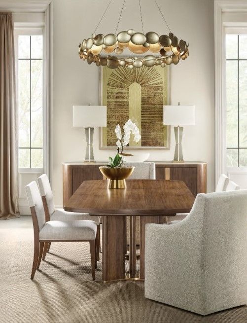 Hooker® Furniture Eleana Classic Linen/Light Caramel Dining Side Chair-1