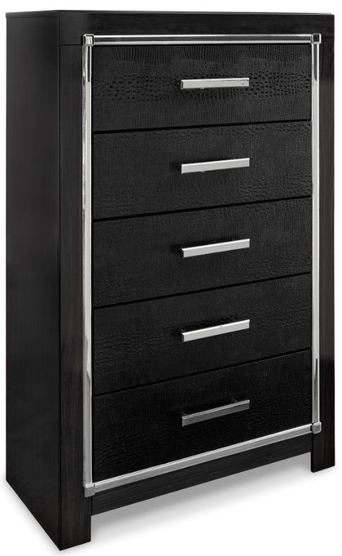 Signature Design by Ashley® Kaydell 6-Piece Black Queen Upholstered Panel Bed Set-3