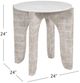 Basset Mirror Bali White Washed End Table-2