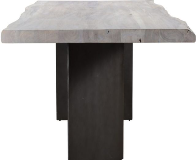 Moe's Home Collection Evans White Washed Dining Table with Black Metal Base-3