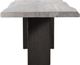 Moe's Home Collection Evans White Washed Dining Table with Black Metal Base-3