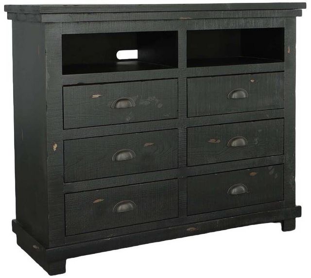 Progressive® Furniture Willow Distressed Black Media Chest-0