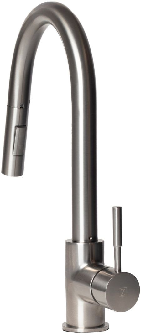 ZLINE Gemini Brushed Nickel Pull Down Single Handle Kitchen Faucet-1