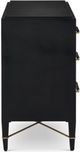Currey & Company Verona Lacquered Black Linen/Champagne Chest-2
