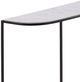 Dovetail Furniture Brian White Console Table with Black Base-4
