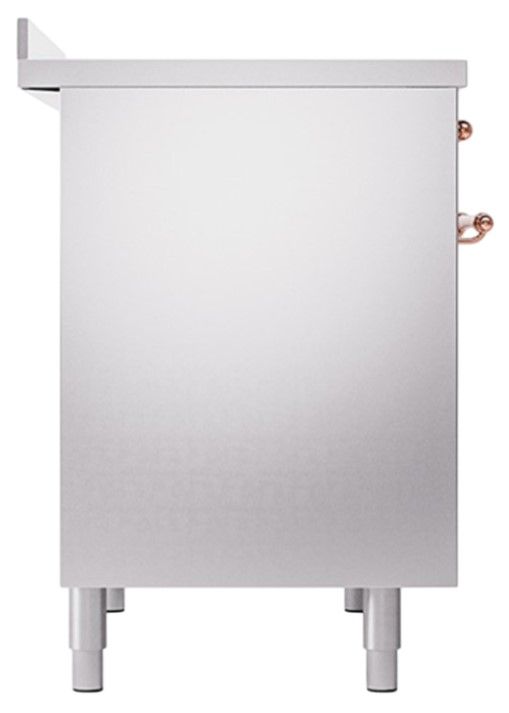 Ilve® Nostalgie II Noblesse 40'' Stainless Steel Pro Style Induction Range with Copper Trim-2