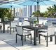 Homecrest™ Outdoor Living Customizable Allure Aluminum/Fabric Outdoor Sling Dining Stackable Armless Chair-1