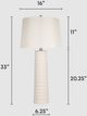 Classy Living 2-Piece Calming Flow Textured White Table Lamp Set-1