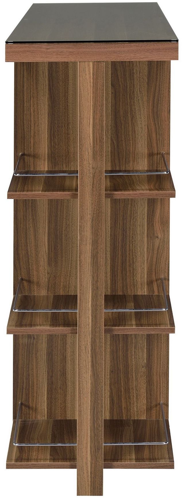 Coaster® Evelio Walnut Bar Unit with Wine Bottle Storage-4