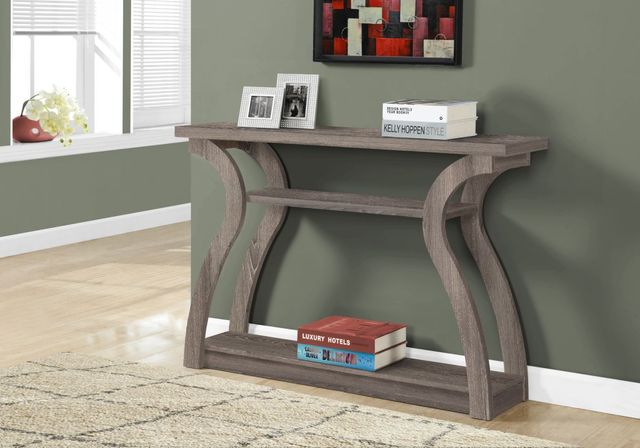 Monarch Specialties Inc. 47"L Dark Taupe Hall Console Table -3