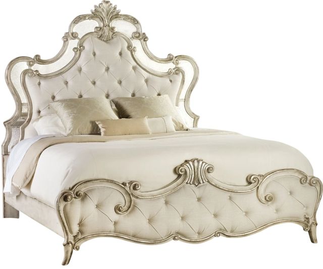 Hooker® Furniture Sanctuary Bardot/Samantha Cream California King Upholstered Panel Bed-0
