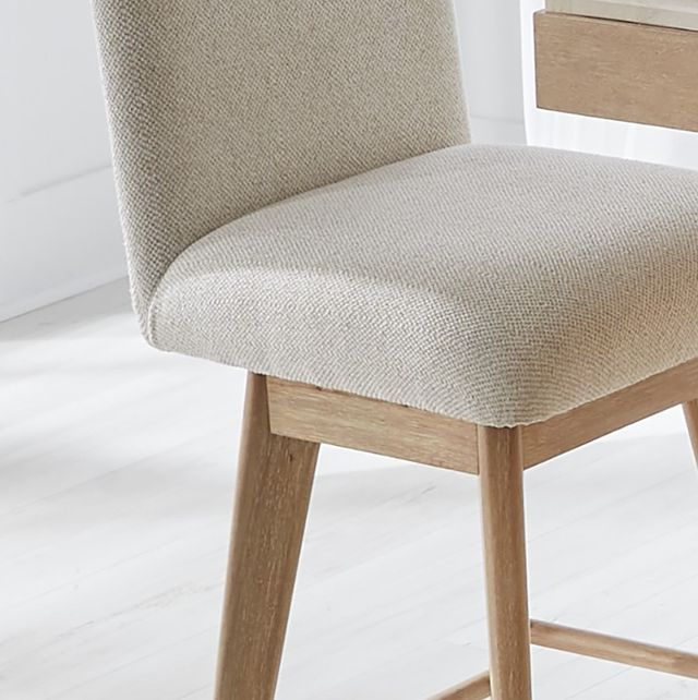 Parker House® Escape Glazed Natural Oak/Mirage Mist Upholstered Swivel Dining Bar Stool-3
