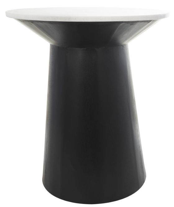 Deco Marche White Geometric Accent Table-2