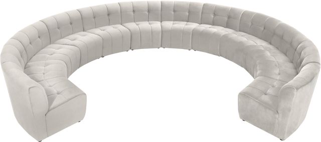 Meridian Furniture Limitless 12-Piece Cream Velvet Modular Sectional-3