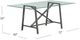 Bassett Mirror Ross Glass Top Dining Table with Pewter Base-2