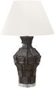 Monarch Specialties Inc. Black Resin Table Lamp with Ivory Shade-0