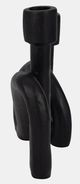 Sagebrook Home 9" Black Swirled 2-Taper Candleholder-3