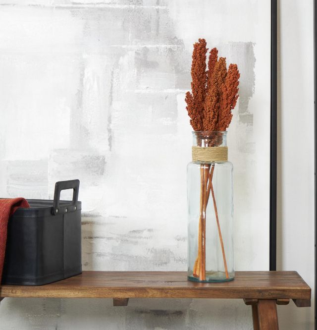 Deco Marche Orange Dried Plant Corn Maze Grass Natural Foliage with Long Stems-3