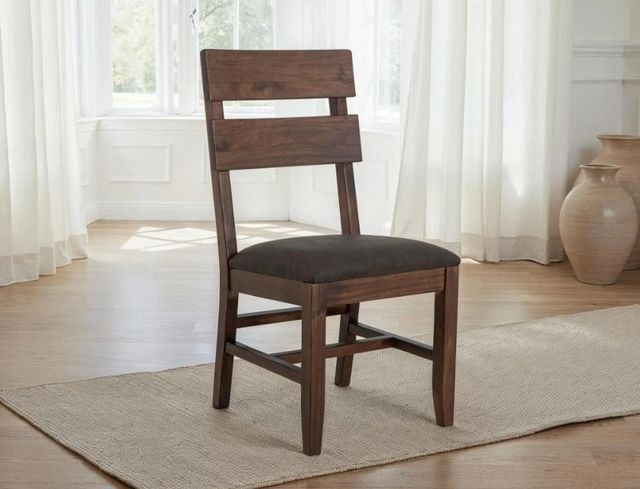 International Furniture Direct Parota Brown Dining Side Chair-1