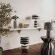 TOV Furniture Positano Black/Off-White Striped Papier Mache Table Lamp-1
