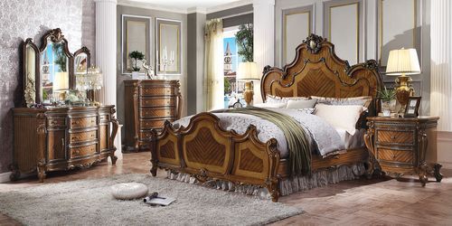 ACME Furniture Picardy Honey Oak California King Panel Bed-4