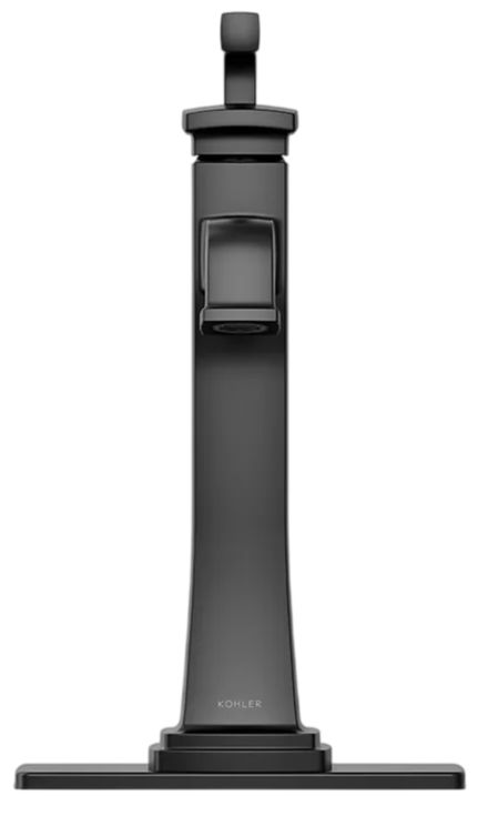 KOHLER® Riff® Matte Black Tall Single-Handle Bathroom Sink Faucet-1
