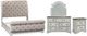 Liberty Furniture Magnolia Manor 4-Piece Antique White/Gray/Weathered Bark King Sleigh Bedroom Set-0
