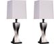 Coaster® Keene 2-Piece White/Antique Silver Table Lamps-0