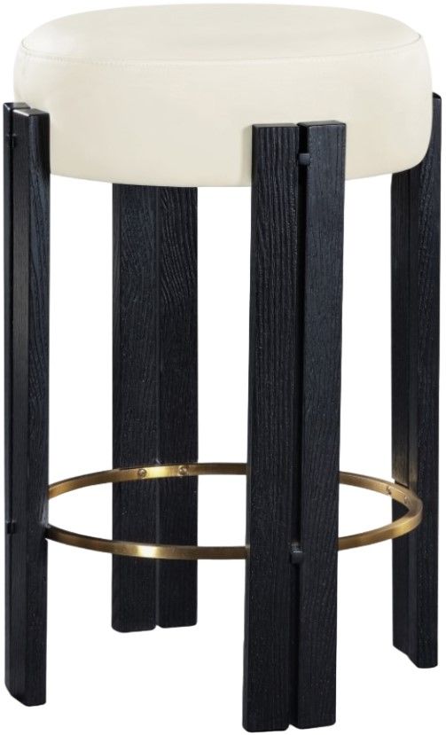 Meridian Furniture Harrison Cream/Black Counter Stool-0