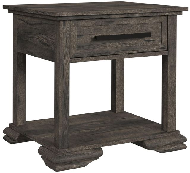 Elements International Park Ridge Charcoal End Table-0