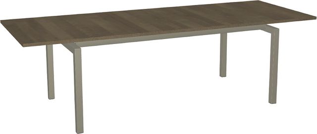 Amisco Customizable Zoom Extendable Table with Birch Veneer Top and 2 Leaves-1