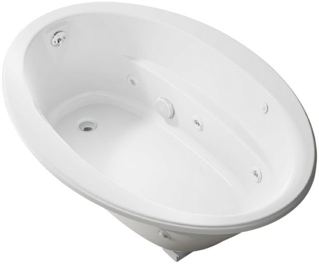 KOHLER® Sunward® White 60" x 42" Drop-In/Undermount Whirlpool Bath-0
