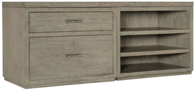 Hooker® Furniture Linville Falls Mink 72" Credenza with Lateral File and Open Desk Cabinet-0