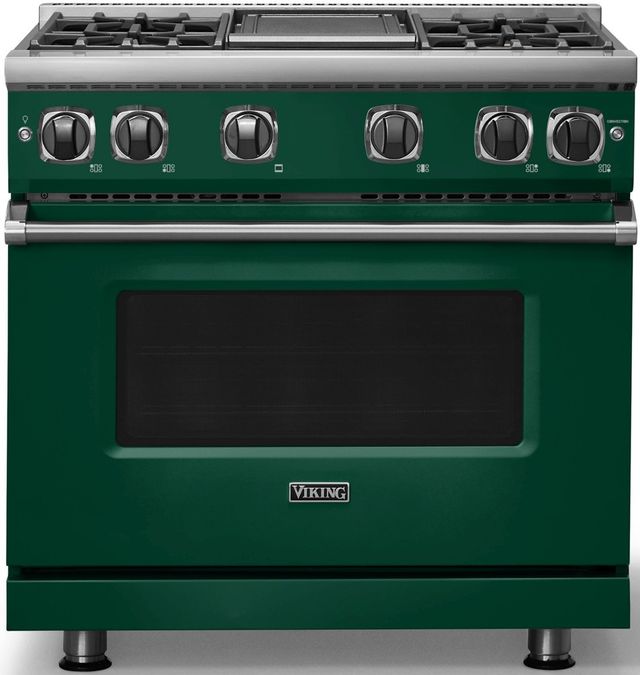 Viking® 7 Series 36" Ivy Pro Style Liquid Propane Gas Range with Griddle-0