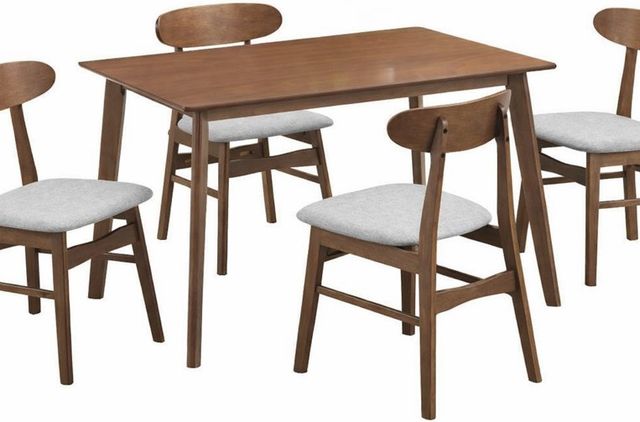 New Classic® Home Furnishings Morocco 5-Piece Light Gray/Walnut Dining Set-0
