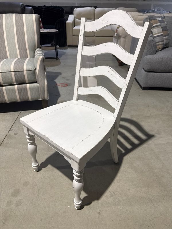 Clearance Liberty Furniture Magnolia Manor Antique White Ladder Back Side Chair-0