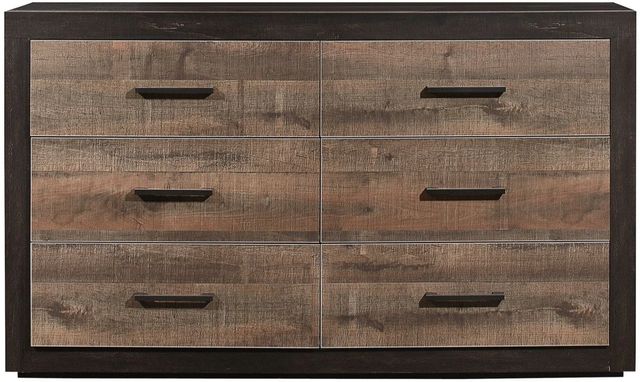 Homelegance® Miter Dark Ebony/Rustic Mahogany Dresser-0