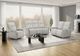 Monarch Specialties Inc. Light Grey Small Upholstered Power Reclining Chair with USB Ports-2