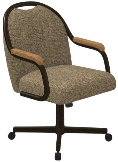 Chromcraft Customizable Medina Swivel Tilt Caster Casual Dining Chair-3