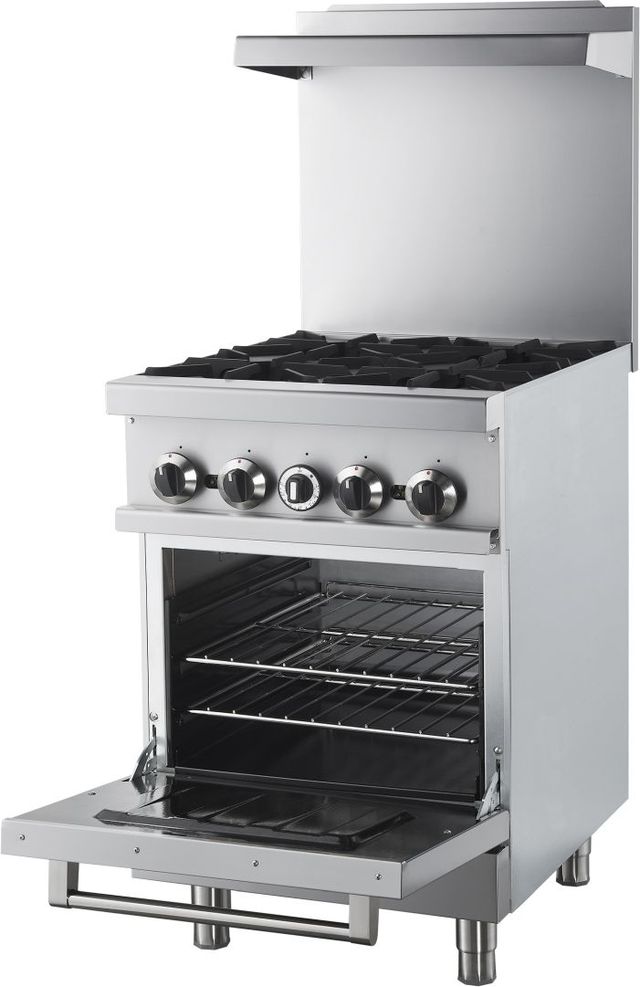 FORNO® 24" Stainless Steel Commercial Freestanding Gas Range -4