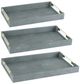 A & B Home Margo 3-Piece Gray Tray Set-0