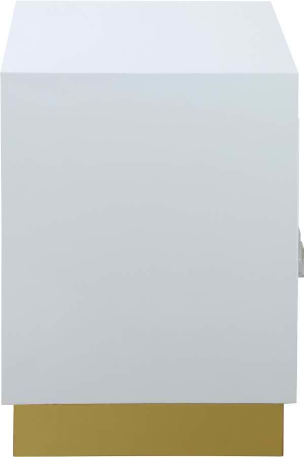 Meridian Furniture Cosmopolitan White Lacquer Side Table-2