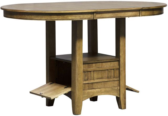 Liberty Furniture Santa Rosa II 5-Piece Antique Honey/Gray Pub Dining Set-2