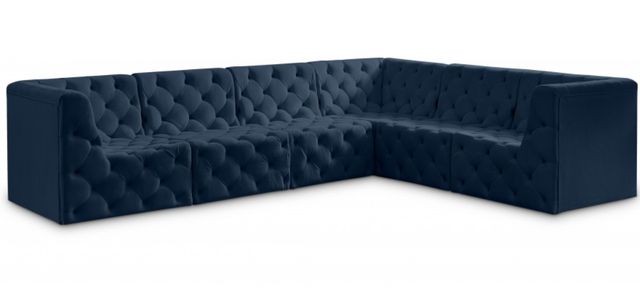 Meridian Furniture Tuft 6-Piece Navy Modular Sectional Set-0