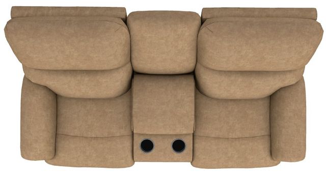 La-Z-Boy® Trouper Camel Power Reclining Loveseat with Console and Headrest-4