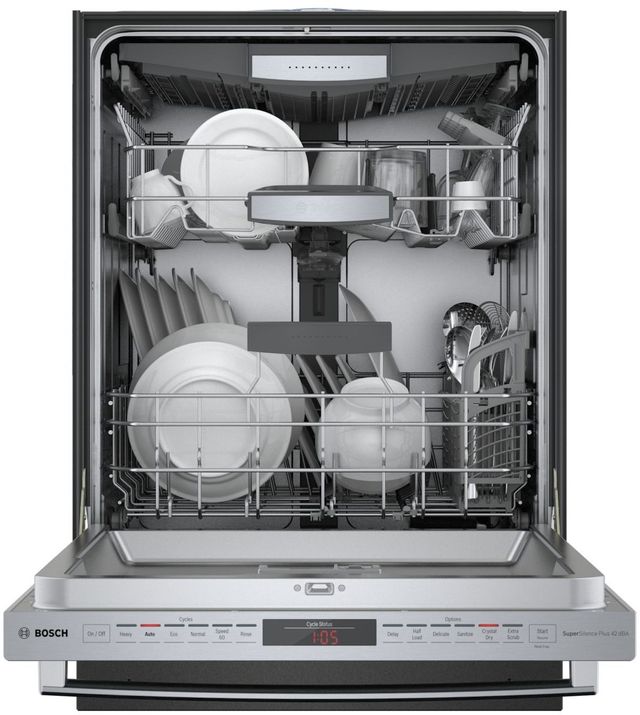 Bosch® 800 Series DLX 24" Stainless Steel Top Control Built In Dishwasher-1