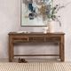 Classic Home Ezra Natural 3-Drawer Console Table-3